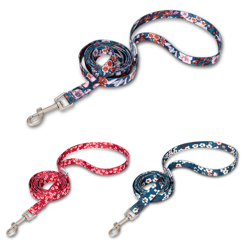 Ethnic Fashion Walk - Winhyepet-꽃무늬 프린트 반려동물 목줄 120CM, 고양이