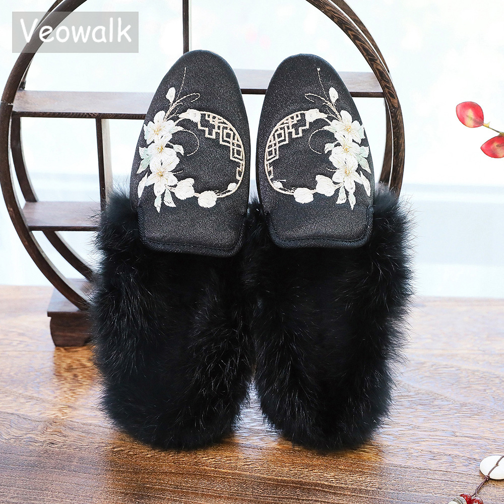 Ethnic Fashion Walk - Veowalk 겨울 따뜻한 푹신한 여성 패션