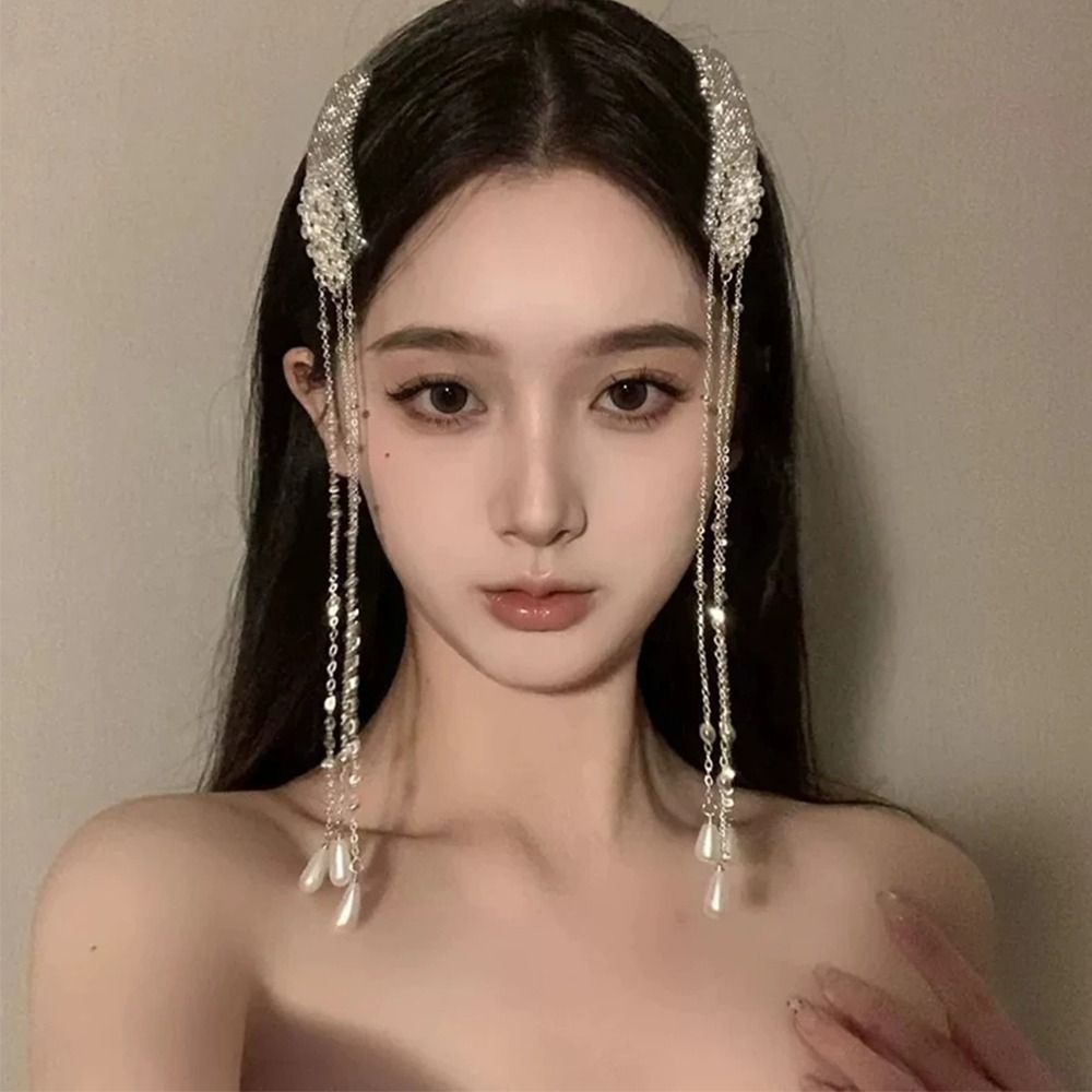 Ethnic Fashion Designers - 1개/1쌍 레트로 태슬 헤어 클립 롱