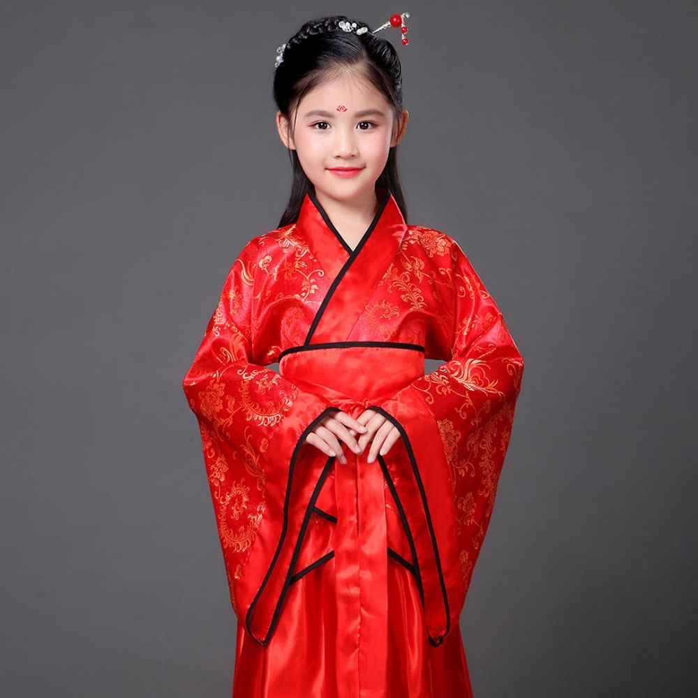 패션 민족 어린이 고대 의상 인쇄된 실크 로브 중국 스 - Kids Ethnic Fashion 리뷰 및 가격