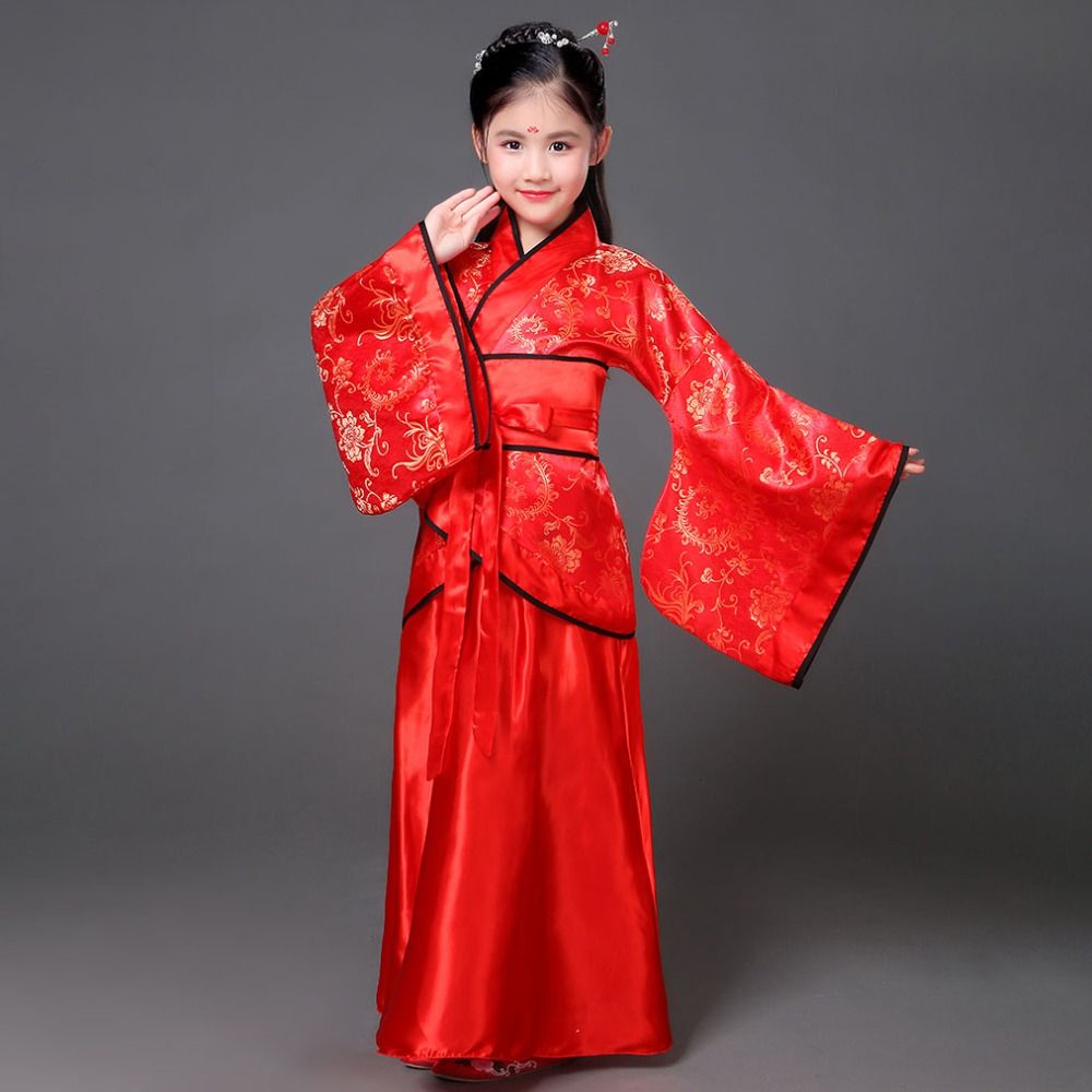 패션 민족 어린이 고대 의상 인쇄된 실크 로브 중국 스 - Kids Ethnic Fashion 리뷰 및 가격