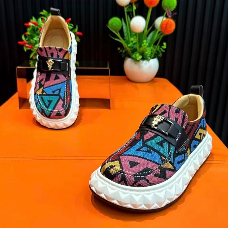 남성용 에스닉 프린트 신발, 두꺼운 밑창의 캐주얼 신발 - Ethnic Fashion Walk 리뷰 및 가격