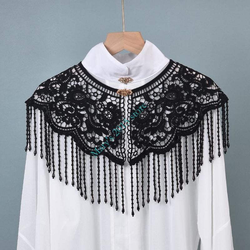 파란색 진주 장식품과 전통 중국 스타일 수 놓은 어깨  - Ethnic Fashion Designers 리뷰 및 가격