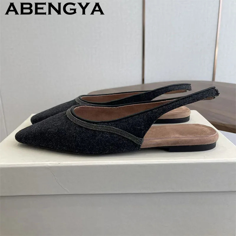 여성용 뾰족한 발가락 플랫 힐 샌들 스웨이드 가죽 에스 - Ethnic Fashion Walk 리뷰 및 가격
