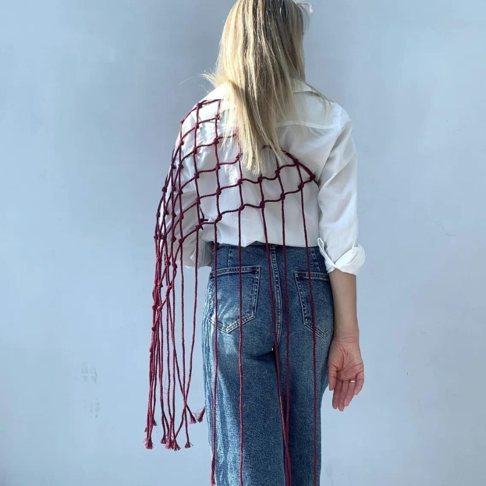 보헤미안 네트 프린지 스카프 숄 장식 태슬 에스닉 디자 - Ethnic Fashion Designers 리뷰 및 가격