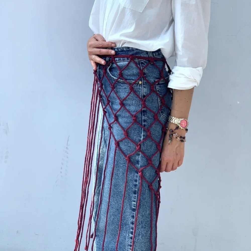 보헤미안 네트 프린지 스카프 숄 장식 태슬 에스닉 디자 - Ethnic Fashion Designers 리뷰 및 가격