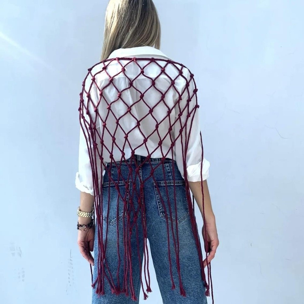 보헤미안 네트 프린지 스카프 숄 장식 태슬 에스닉 디자 - Ethnic Fashion Designers 리뷰 및 가격